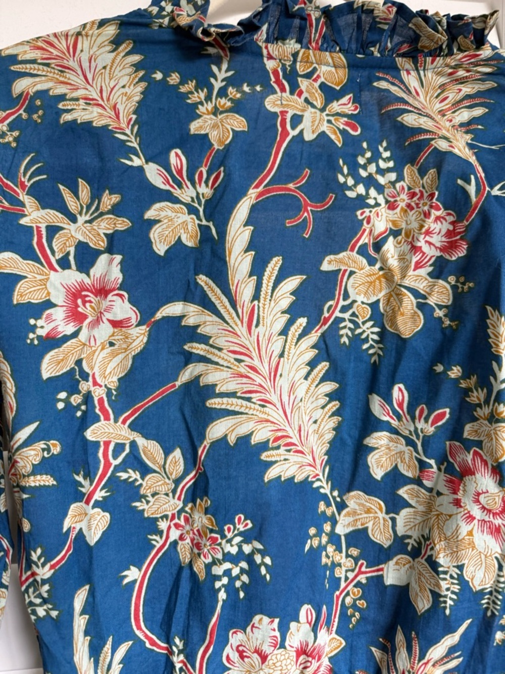 Mille Astrid Floral Long-Sleeve Midi Dress in Blue Size S NWOT - Picture 9 of 9
